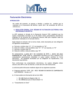 Facturación Electrónica - Mercado a Término de Bs. As.