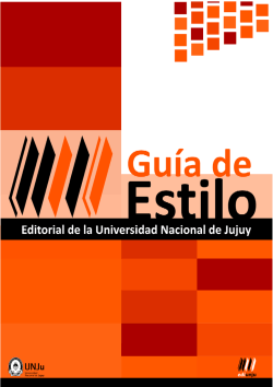 Guía de Estilo EDIUNJu - Editorial de la UNJu