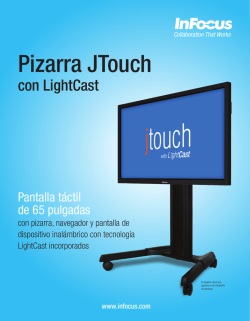 InFocus JTouch with LightCast Datasheet (Latin Spanish)