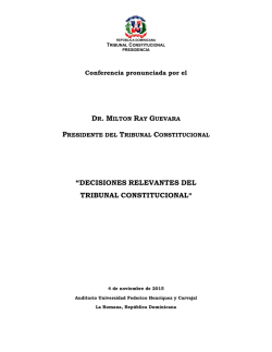 Texto completo conferencia - Tribunal Constitucional de la
