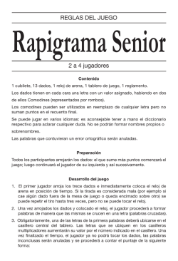 Reglas de juego – Rapigrama Senior