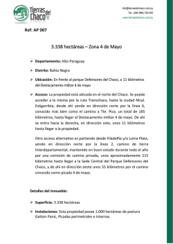 3.338 hectáreas – Zona 4 de Mayo - Tierras del Chaco Tc | Paraguay