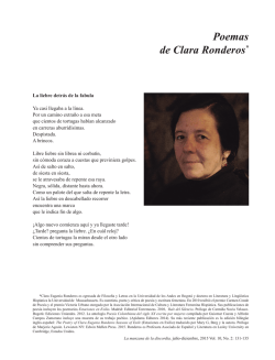 Poemas de Clara Ronderos* - Revista La Manzana de la Discordia