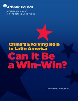 China`s Evolving Role in Latin America