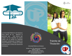 Triptico FELIX - Universidad Politécnica de Huatusco