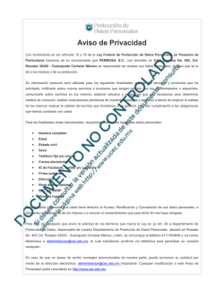 Aviso de Privacidad - CEC - Centro de Estudios Cortazar