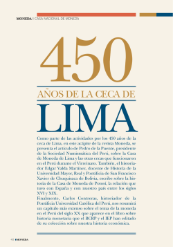 450 años de la Ceca de Lima - Banco Central de Reserva del Perú
