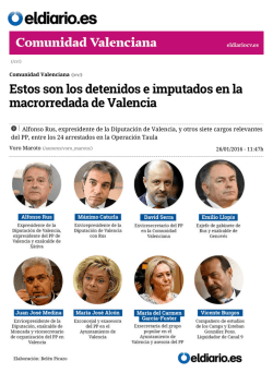 Estos son los detenidos e imputados en la macrorredada de Valencia
