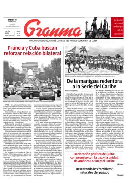 Francia y Cuba buscan reforzar relación bilateral De la