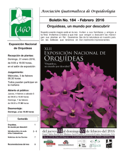 Boletin 184 - Asociación Guatemalteca de Orquideología