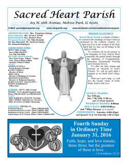 January 31, 2016 - Sacred Heart Parish
