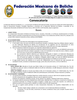 convocatoria - Federación Mexicana de Boliche
