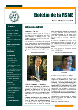 Boletín 477 - Real Sociedad Matemática Española