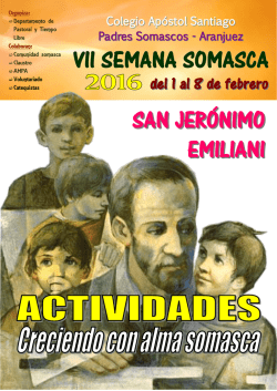 VII Semana Somasca 2016 - Programa de ACTIVIDADES