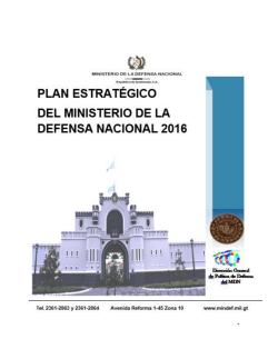 Plan Estratégico Institucional 2016 MDN