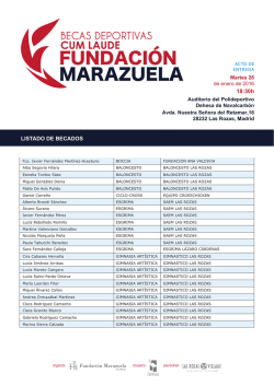 Acto de Entrega Becas Deportivas Fundación Marazuela