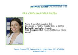 dra. carolina rivera rivera - Hospital Clínico Universidad de Chile