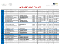 HORARIOS DE CLASES