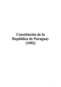 Constitución Nacional - Policía Nacional del Paraguay