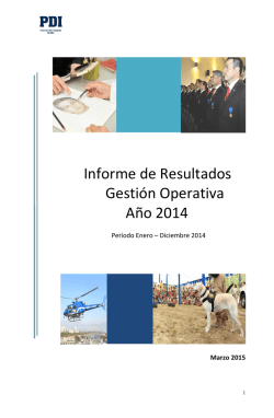 informe de resultados gestión operativa año 2014