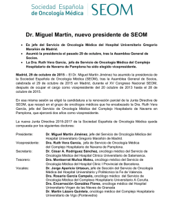Dr. Miguel Martín, nuevo presidente de SEOM