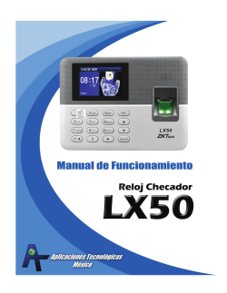 Manual ZK LX50 - Reloj Checador Digital