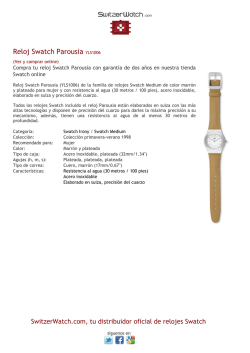 (Formato PDF) Relojes Swatch MEDIUM | Reloj Parousia