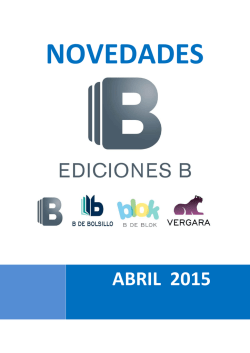 ABRIL 2015 - Ediciones B