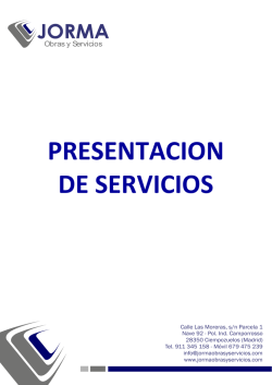 Documentación en PDF - Obras y Servicios Jorma