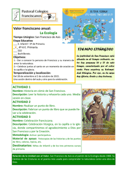 Valor franciscano anual: La Ecología TIEMPO