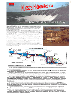 La Central Hidroeléctrica ACARAY: SISTEMA HIDRICO