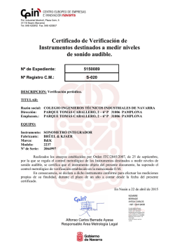 Certificado de Verificación de Instrumentos