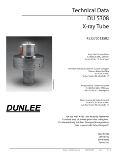 Technical Data DU 5308 X-ray Tube