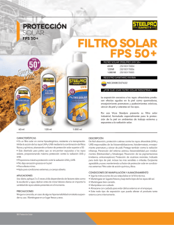 filtro solar fps 50+ - vicsa steelpro colombia