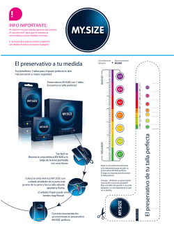Descarga cinta - MYSIZE, your perfect size condom
