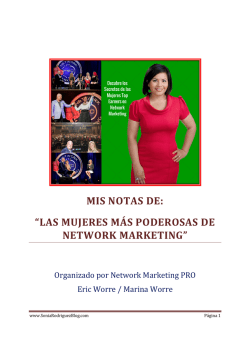Mis Notas Las Mujeres más Poderosas del Network Marketing