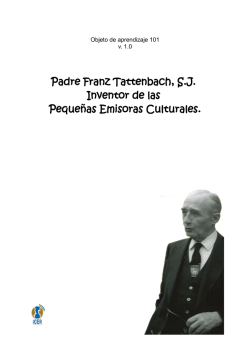 Padre Franz Tattenbach, S.J. Inventor de las Pequeñas Emisoras