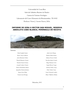 Informe de Gira Sector San Miguel Lab Biosistemática 2015 final
