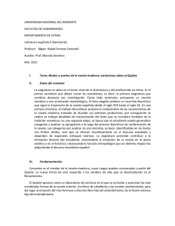 Literatura Española II-2015 - Facultad de Humanidades-UNNE