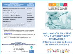 Vacunación en niños con Enfermedades Reumáticas (Pediatras)