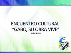 ENCUENTRO CULTURAL - Instituto Gabriel García Márquez