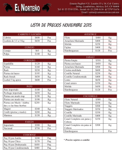lista de precios noviembre 2015 lista de precios noviembre 2015
