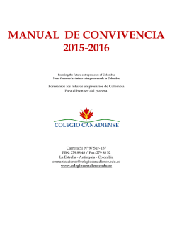 MANUAL DE CONVIVENCIA 2015-2016
