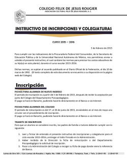 Instructivo de inscripción - Colegio Félix de Jesús Rougier