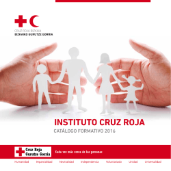 Catálogo Formativo 2016 - Instituto Formación Cruz Roja Bizkaia