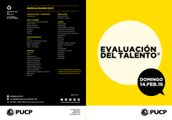 evaluación del talento - Pontificia Universidad Católica del Perú