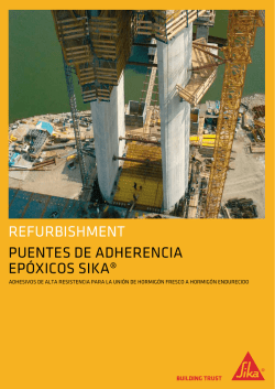 refurbishment Puentes de adherencia ePóxicos sika®