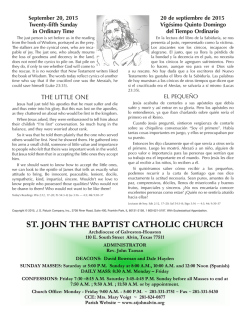 ST. JOHN THE BAPTIST CATHOLIC CHURCH