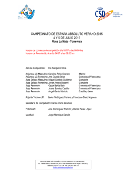 Jurado Campeonato de España Absoluto Verano 2015