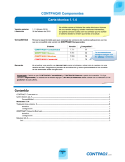 Carta tecnica Componentes version 114